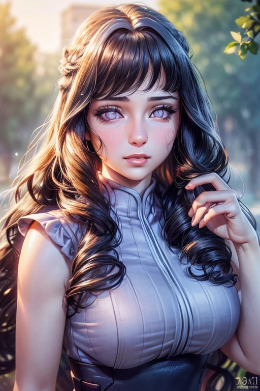 beautiful detailed eyes, beautiful detailed lips, extremely detailed eyes and face, long eyelashes, 1 girl, detailed face, realistic, dynamic color and lighting, wavy hair, light blush, (best quality,4k,8k,highres,masterpiece:1.2),ultra-detailed,(realistic,photorealistic,photo-realistic:1.37),art portrait