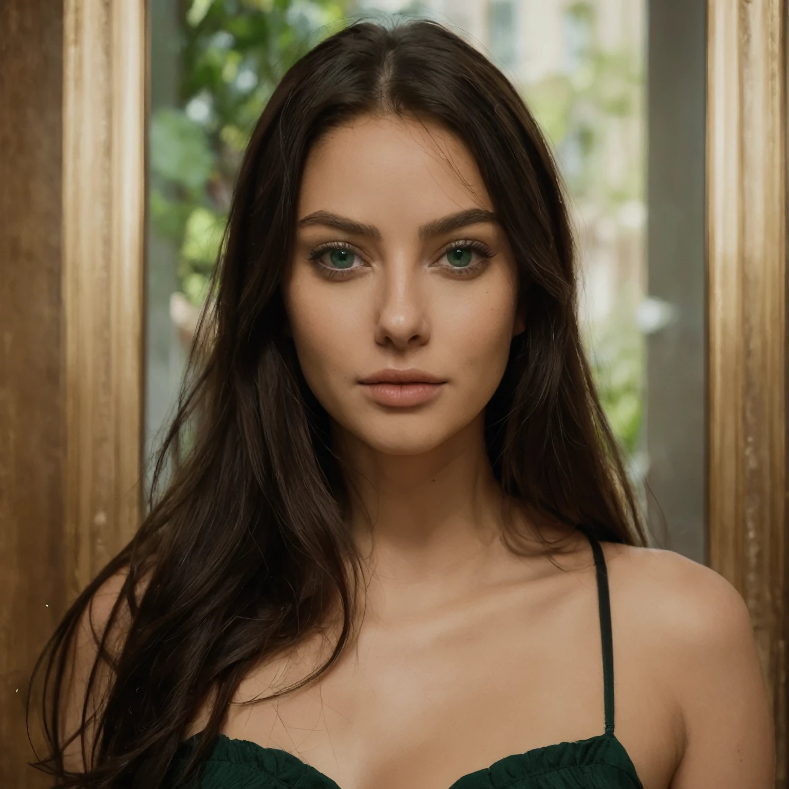 arafed woman in a green bra top posing for a picture, portrait sophie mudd, portrait of a beautiful model, sexy girl with green eyes, very beautiful young woman, soft portrait shot 8 k, photo of a beautiful woman, beautiful female model, gorgeous young model, beautiful young woman, a beautiful young woman, with stunning green eyes, gorgeous attractive face