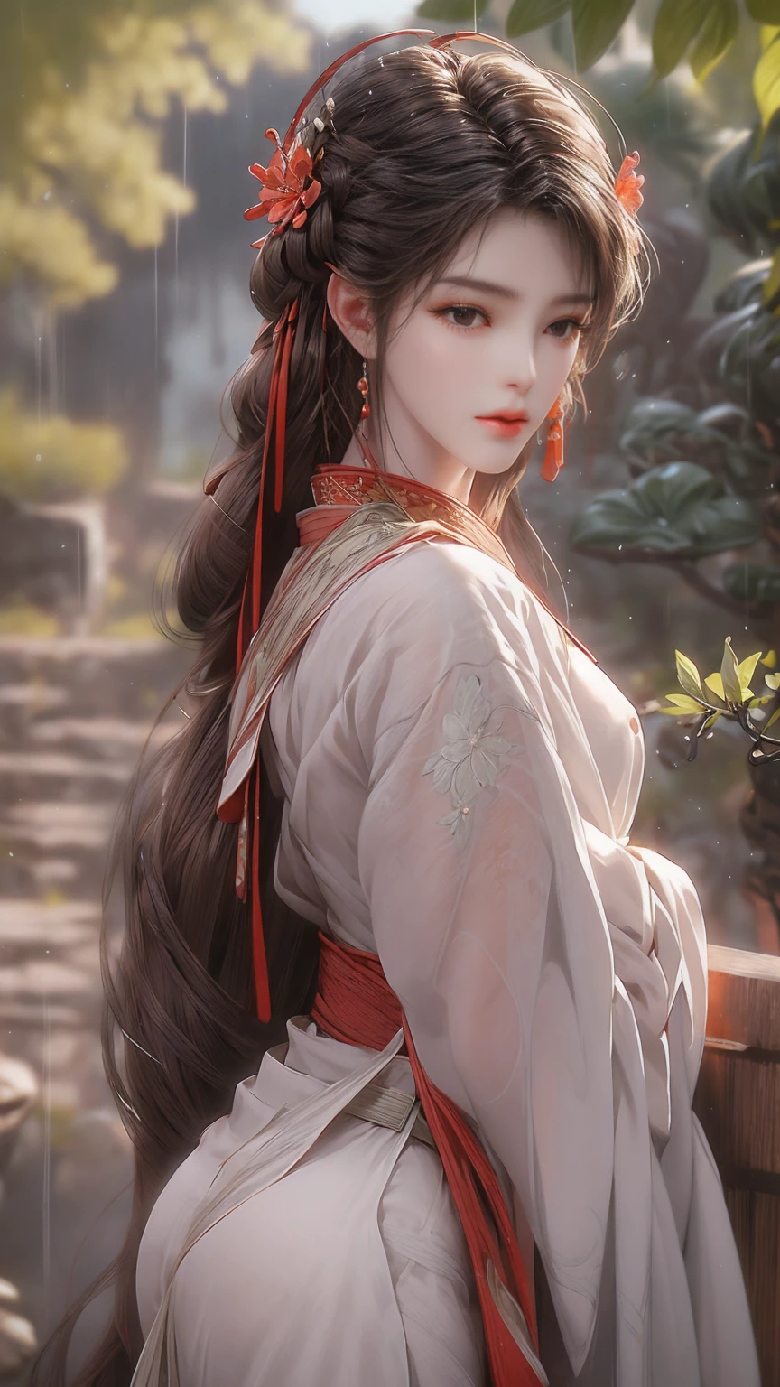 - Eyebrows are like willow leaves in early spring, Often containing rain and hatred; The face is like a peach blossom in March, Hide the moonlight. Elegant slender waist, And nervous swallows are lazy: The jade exterior is mesmerizing, And the flower explains the rank age, And the fragrance is elegant and elegant..