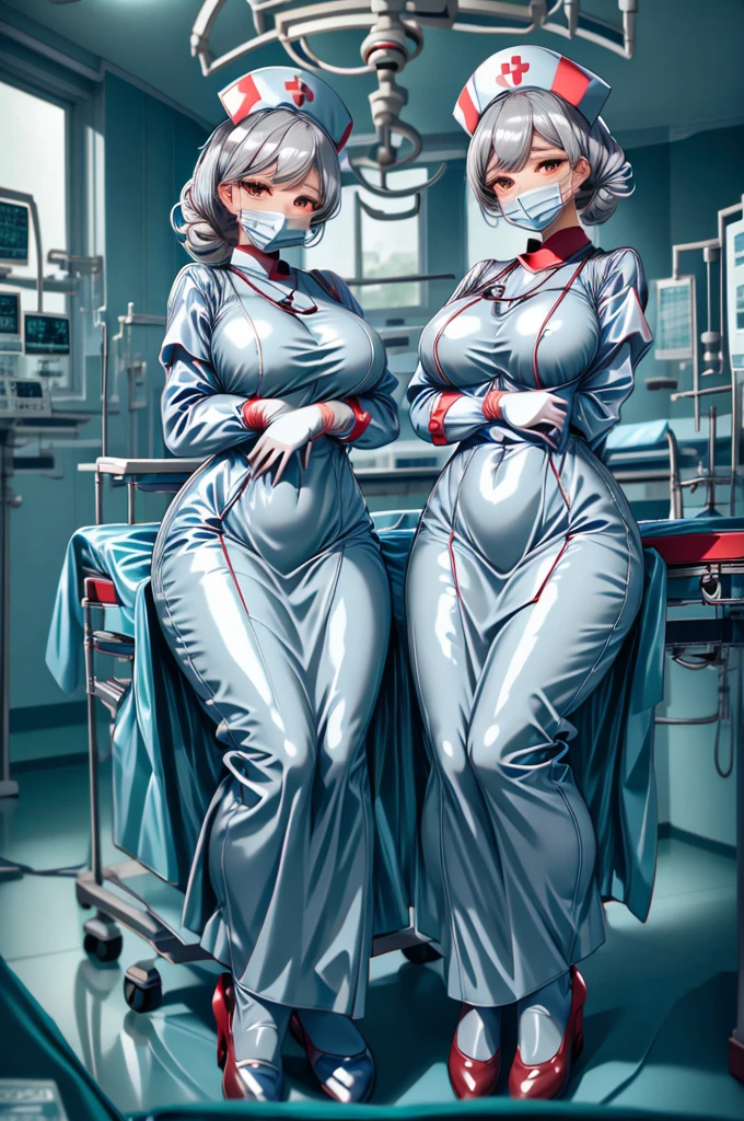 nurse uniform,hospital, latex nurse suit,nurses,busty,elbow gloves,labcoat,grey hair woman,red eyes , gigantic ,medical instruments,asian nurse,two nurses,speculum,examination room,oversize ,big ass ,strap on, lay on table ,legs spreaded,giving birth,gyno chair , dentist,Milf,latex,black uniform,oversize breasts