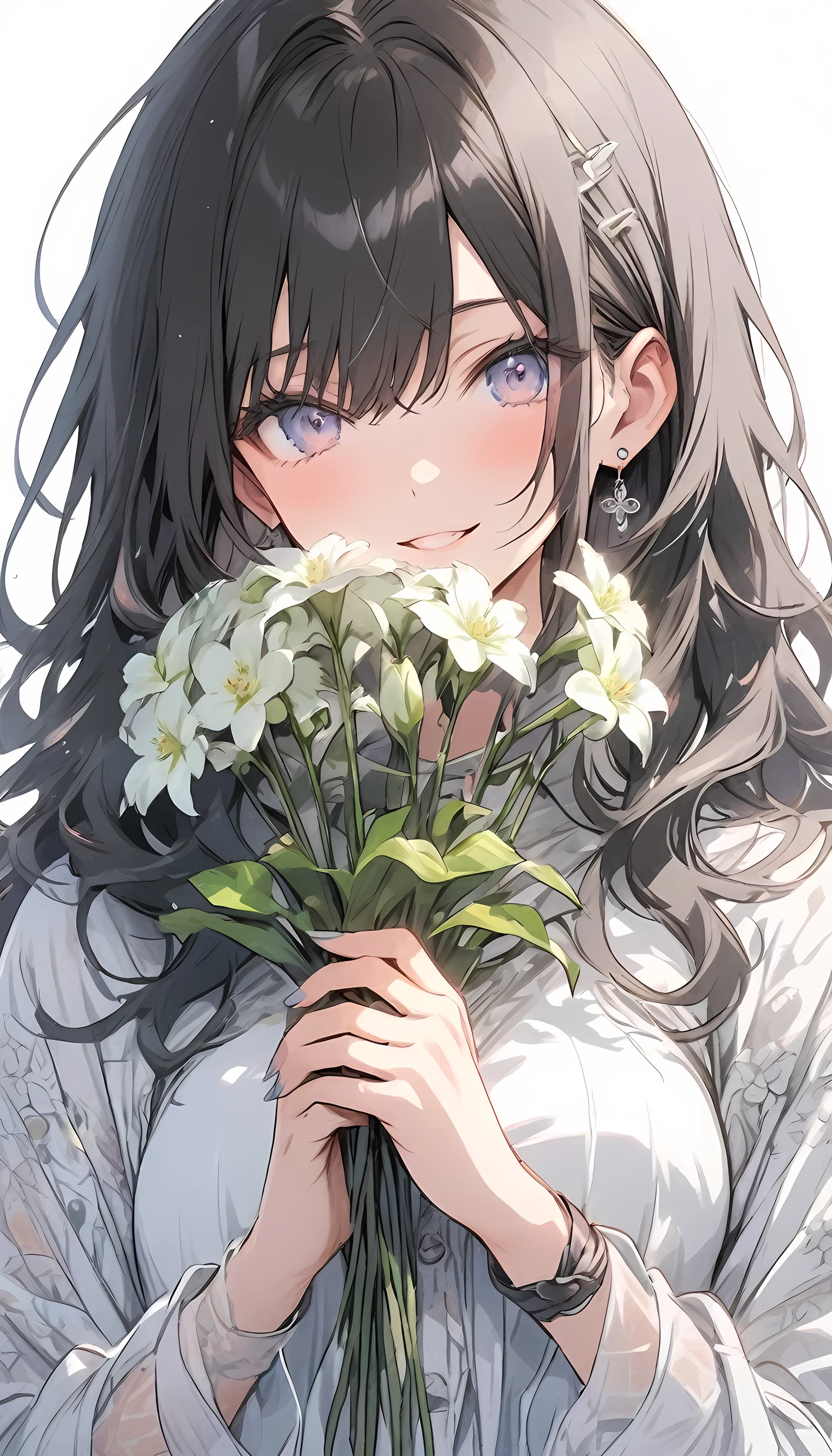 Holding flowers in your hands