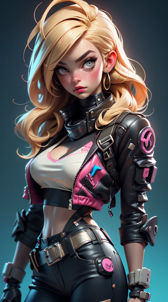 [Core Concept] A stunningly realistic, award-winning cyberpunk portrait of a beautiful, technologically-enhanced woman with a striking post-apocalyptic aesthetic.

[Character Description] The subject is a captivating "goth cyberpunk girl" with long, flowing blonde hair. She has an alluring, seductive presence, with a figure that accentuates her "super huge, enormously gigantic" bust and cleavage.

[Environment/Background] The background is minimal, allowing the subject to take center stage in this high-resolution, masterfully composed photograph.

[Style and Atmosphere] The overall style is a perfect blend of Harajuku-inspired cyberpunk tech-wear and a post-apocalyptic color palette, creating a captivating and visually striking atmosphere.

[Composition] The subject is framed in a way that highlights her most alluring features, drawing the viewer's attention to her sensual and seductive presence.

[Details and Embellishments] The portrait is filled with intricate details, from the textures and patterns of her cyberpunk attire to the subtle nuances of her facial features and expression, all rendered with the utmost care and precision.

[Technical Specifications] This is a high-quality, award-winning portrait photograph, captured with the best equipment and techniques to deliver a truly stunning and immersive visual experience.