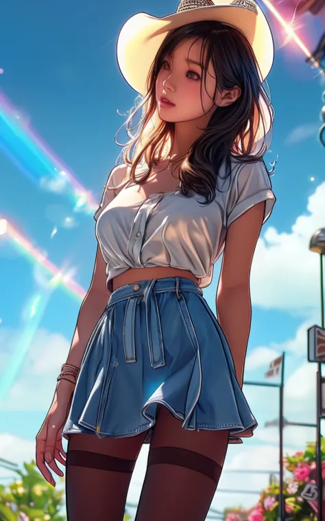 front facing, facing this way、
gal&#39;s more beautiful smile、
more cute casual summer outfits、cute mini skirt、
more beautiful t...