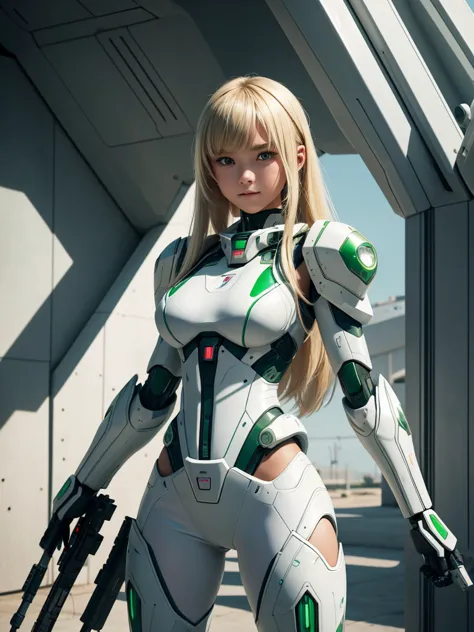 1 teenage girl. beautiful teenage girl. 12 years old. beautiful futuristic naked mecha girl army. white skin. powerful soldier. ...