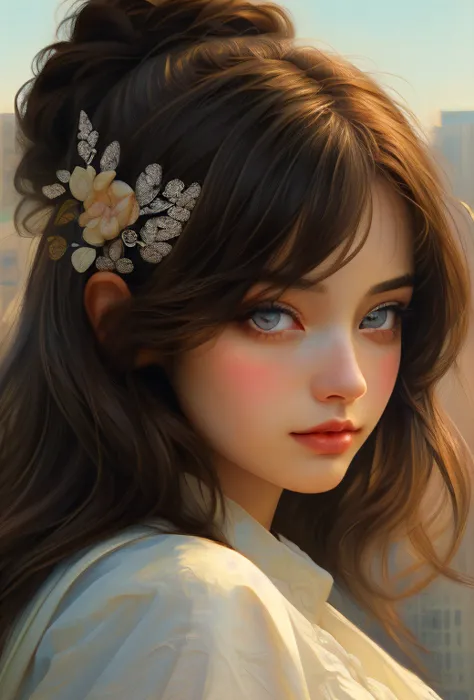 (masterpiece, best quality, very detailed: 1.6), illustration, (single, 1 girl, beautiful and delicate eyes: 1.2), city, distanc...