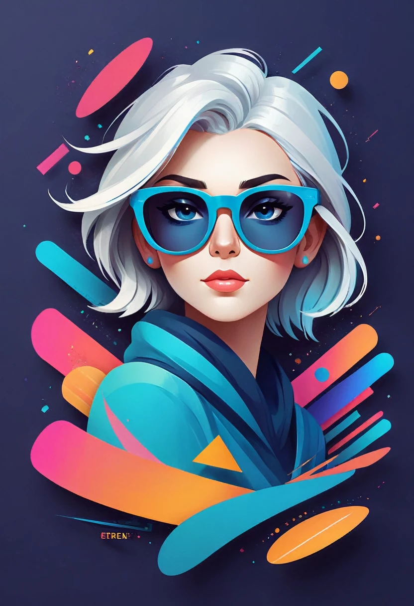 Typography Poster,best quality,4k,8k,highres,masterpiece:1.2,ultra-detailed,realistic,photorealistic:1.37,t-shirt design,digital art by Malika Favre,elegant seal with sunglasses,shutterstock contest winner,logo art,artwork,angular,vivid colors,bokeh,illustration-style,modern,eye-catching pose,striking composition,sleek lines,contrast lighting,cool color palette,precise details,creative design,highly stylized,attention-grabbing concept,artistic vision,unique pattern,abstract elements,geometric shapes,playful interpretation,sophisticated aesthetic,crisp lines,dynamic movement,expressive strokes,fluid shapes,textured background,eye-catching typography,artistic flair