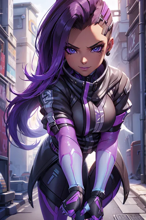 sombra from overwatch, a woman, pantyhose, sexy, naked