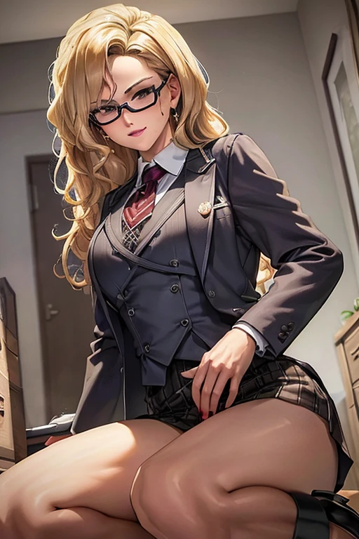 (Masterpiece, Best Quality, High Quality:1.4), professional artwork, well drawn, Intricate Details, field of view, sharp focus, detailed painting, masterpiece, cinematic lighting, trending on pixiv, vivid lighting, vibrant colors, by by Nagasawa Rosetsu,
MadamePresident, mature female, milf, kneeling, , office background, afternoon, full body shot,
blonde hair, long hair, wavy hair, lipstick, makeup, ultra detail hair, ultra detail face, perfect eyes, perfect face, earring, brown eyes, Looking at Viewer, flirting, smiling,
grey skirt suit, (((three-piece suit))), necktie, blazer, (((suit jacket))), (((waistcoat))), double-breasted waistcoat, (((miniskirt))), (((pencil skirt))), stockings, skirt, tie clip, pocket square, pantyhose, high heels, glasses, cufflinks,
red nails, nail polish, blowbang, multiple men, bukkake, kneeling, , , facial, cum, cum on face, cum drenched, , cum on clothes, penis, fully clothed