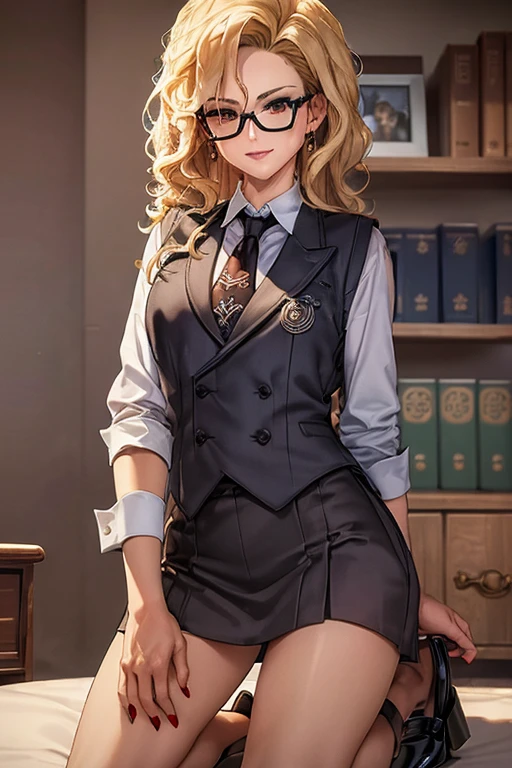 (Masterpiece, Best Quality, High Quality:1.4), professional artwork, well drawn, Intricate Details, field of view, sharp focus, detailed painting, masterpiece, cinematic lighting, trending on pixiv, vivid lighting, vibrant colors, by by Nagasawa Rosetsu,
MadamePresident, mature female, milf, kneeling, , office background, afternoon, full body shot,
blonde hair, long hair, wavy hair, lipstick, makeup, ultra detail hair, ultra detail face, perfect eyes, perfect face, earring, brown eyes, Looking at Viewer, flirting, smiling,
grey skirt suit, (((three-piece suit))), necktie, blazer, (((suit jacket))), (((waistcoat))), double-breasted waistcoat, (((miniskirt))), (((pencil skirt))), stockings, skirt, tie clip, pocket square, pantyhose, high heels, glasses, cufflinks,
red nails, nail polish, blowbang, multiple men, bukkake, kneeling, , , facial, cum, cum on face, cum drenched, , cum on clothes, penis, fully clothed