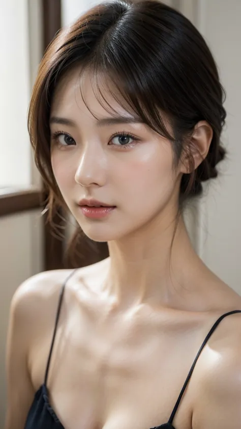 model actress、japanese women、one woman、close-up of face、30 generation beauty、realistic skin、sexy adult