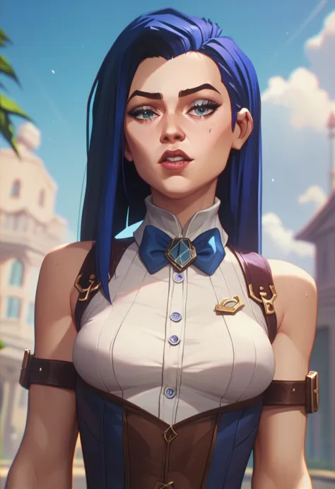 (masterpiece) (best quality) (detailed caitlyn face) (8k) (cinematic) (sharp focus), caitlyn kiramann, arcane style, arcane lora...