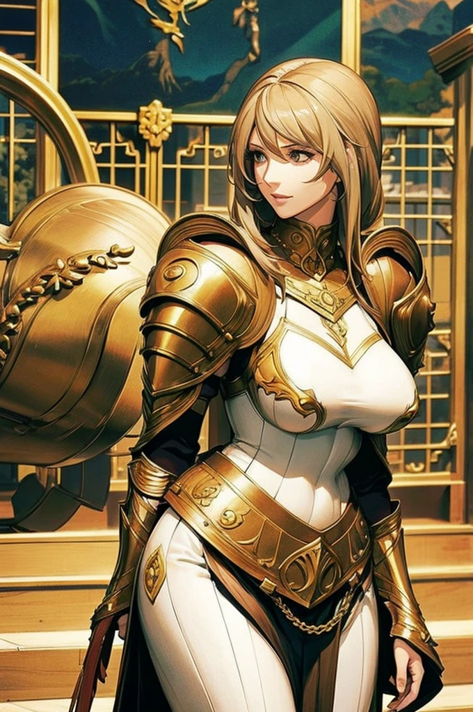 Highest quality, Official Art, masterpiece, Fabric Shading, High resolution, Very detailed, colorful, Best details, Fantasy, armor,1 female, Age 25, Highest quality, Official Art, masterpiece, Fabric Shading, High resolution, Very detailed, colorful, Best details, Fantasy, Combat Uniform,1 female, Age 25, Standing on the stairs,A castle town with an old castle, sunny,Choppy Hair, Large Breasts, skinny,Surrounded by a lot of people:1.9、Confetti falling、Blessed、Pleated mini skirts are welcomed:1.5、Camel Toe:1.3, Ground level shot:1.9,