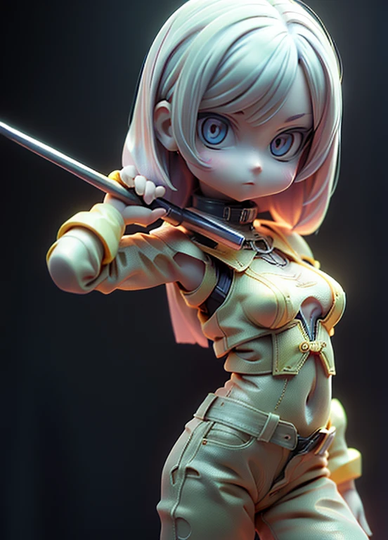 (Top quality, ultra-high resolution, ultra-high definition, historical masterpiece) (High-definition CG illustration: 1.2) One mechanized soldier girl, fighting something (((A short and cute girl like the picture))) Looking at something (Short, , small, 100cm tall,) (Realistic anime face, beautiful multi-colored eyes, large pupils, large face, baby face, beautiful face is preferable) (Perfect white skin, shiny skin, oil, wet, sweat,) ((White bodysuit with gold decoration, made with super technology of non-human, very much exposed skin, bulletproof vest made with advanced technology, with holes exposing areola and hairless shaved pussy,)) (Mechanical prosthetic limbs, mechanical accessories and collar,) (Sword, hammer, gun, axe, spear, all weapons) (Low stance, swordplay, sword fighting, fighting style) (Various active poses, dynamic angles), creative and effective use of neon, LoRA,