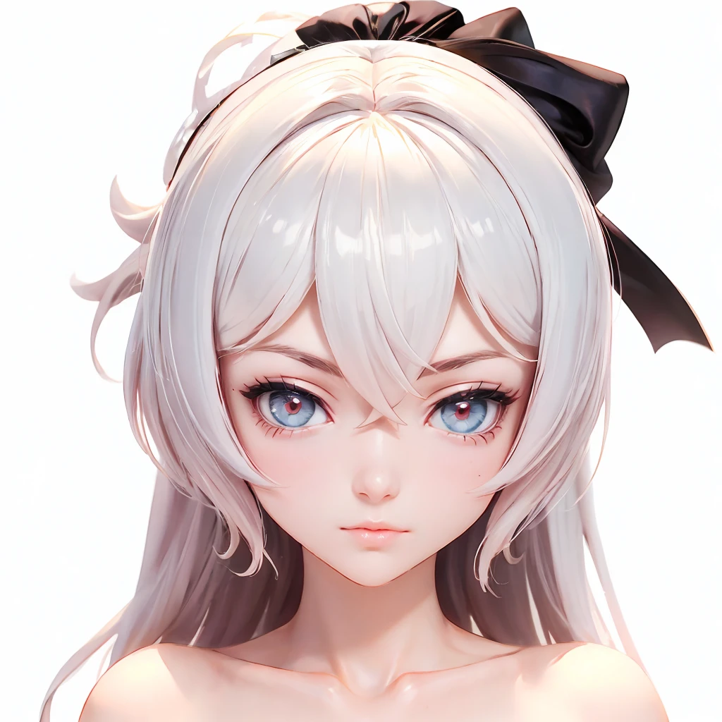 Bronya Zaychik,white hair, Close-up, nude, anime