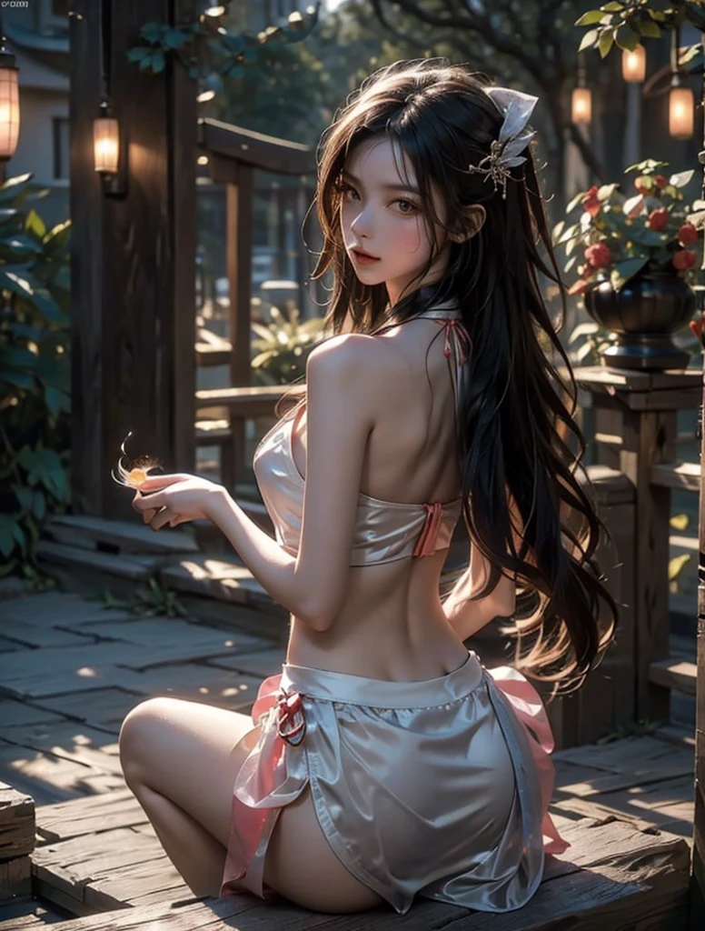 Japanese nine-tailed fox girl,Long flowing hair , henta, sex - SeaArt AI