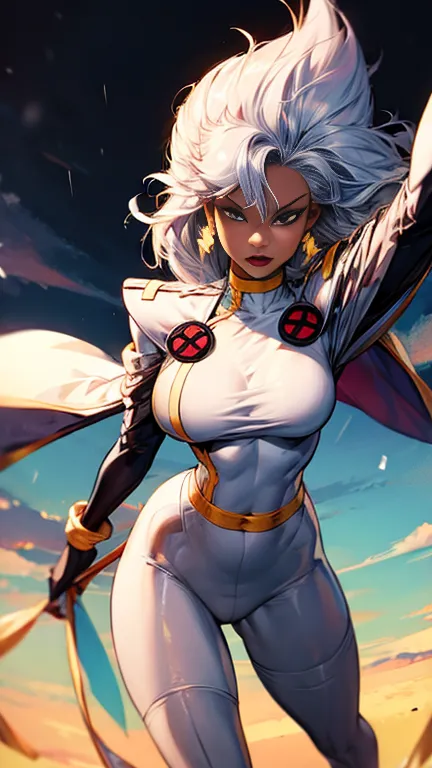 storm has large breasts and she has a cute face