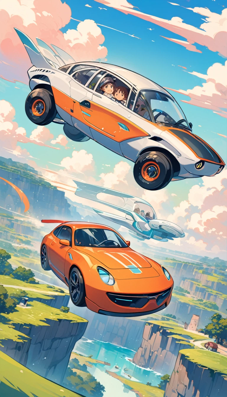 Ghibli's painting style、The flying car of the future