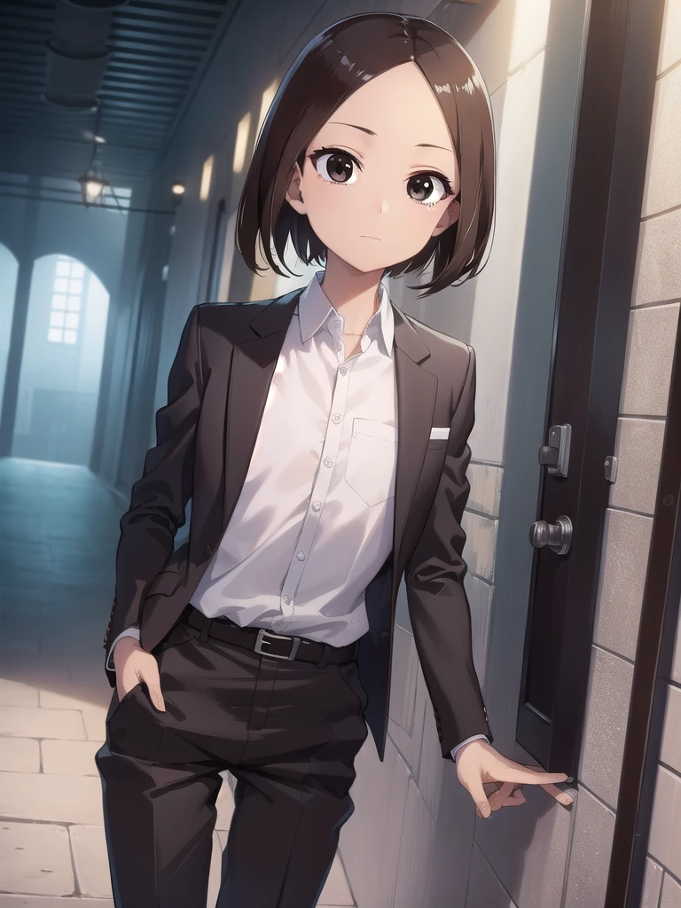 kimihikokimizuka, kimihiko kimizuka, short hair, brown hair, black hair, (brown eyes:1.5), male focus,
BREAK shirt, jacket, white shirt, collared shirt, belt, pants, black jacket, black pants, formal, suit,
BREAK outdoors,
BREAK looking at viewer, dynamic pose, cowboy shot,
BREAK (masterpiece:1.2), best quality, high resolution, unity 8k wallpaper, (illustration:0.8), (beautiful detailed eyes:1.6), extremely detailed face, perfect lighting, extremely detailed CG, (perfect hands, perfect anatomy),