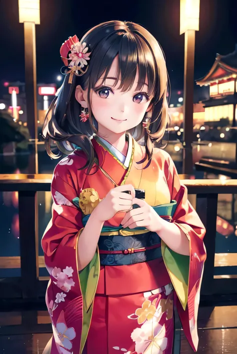 1 girl, kimono, japanese dress, best quality, masterpiece, illustration, (realistic, photo-realistic:1.37), amazing, in detail, ...