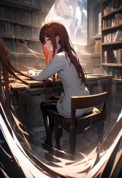 (makise kurisu, steinsgate),masterpiece, extremely detailed cg unity 8k wallpaper, incredibly absurd, highest quality, high reso...