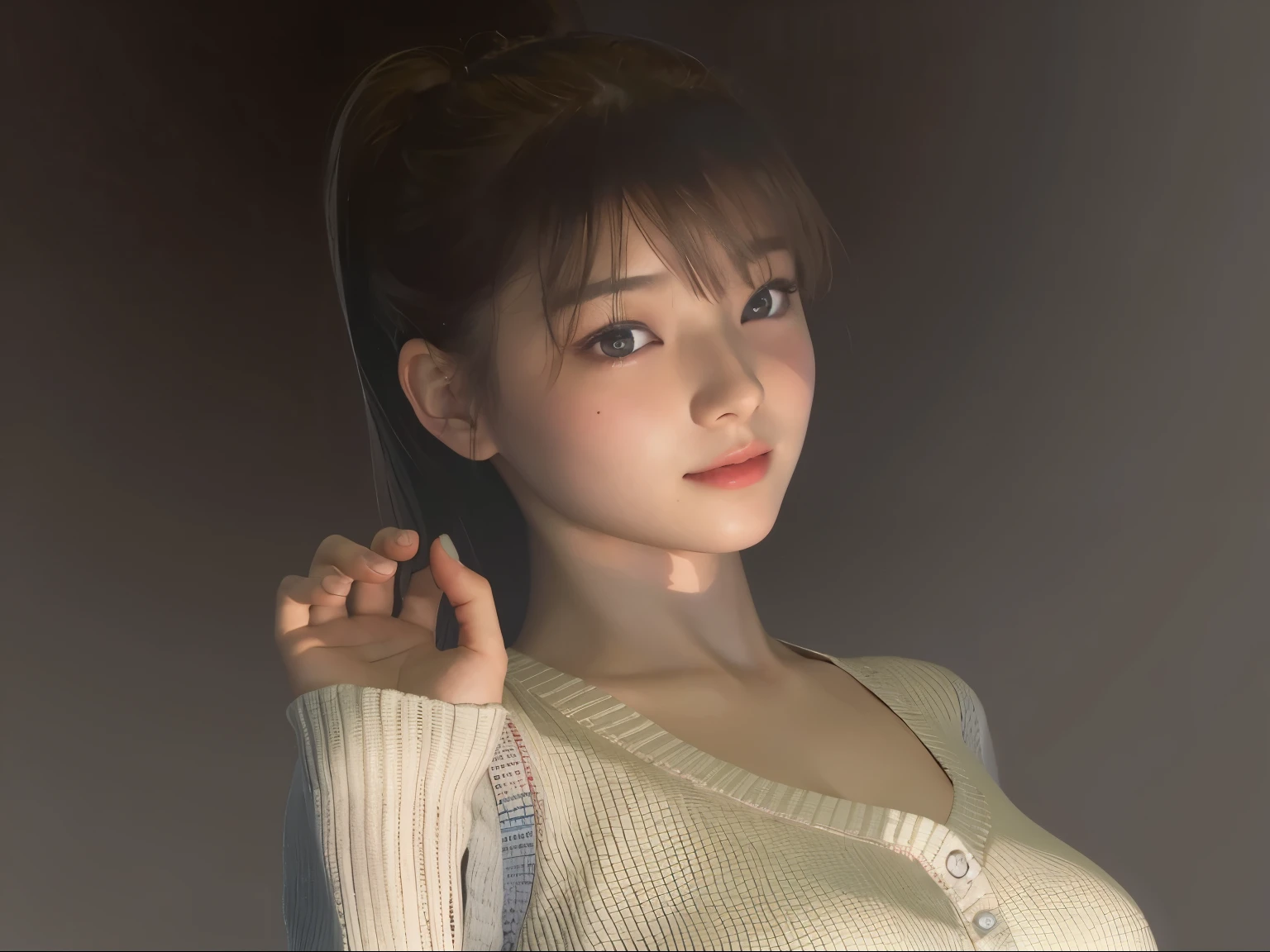 (Detailed CG、Unity、8k wallpaper)、(Very delicate and beautiful)、(masterpiece)、(Highest quality:1.2)、(Ultra-high resolution:1.3)、(Beautiful realistic Asian),Beautiful lighting、Perfect Lightning、Realistic Shadows、Fine skin、Very detailed、Detailed face and eyes、Realistic eyes、Sharp pupils、Huge , In the classroom、School、sunset、Beautiful Face、Blurred Background、(Japanese women)、Glowing Skin、Side Up、Beautiful black hair、Blunt bangs、Japan High School Sailor Uniform、Pleated mini skirt、A kind smile, ((Tabletop, Highest quality)), (Glowing Skin), Cinema Lighting, Physically Based Rendering, Award-winning, Very detailedな肌, Very detailedな顔, Beautiful eyes in every detail, Carl Zeiss 85mm F/1.4, (Cowgirl:1.3), (cumin , Chest and thighs), she&#39;Very cute 16 years old , (Brown Hair, Straight Long Hair, Open your eyes, Round face), Big cleavage, (Sailor blouse, I pulled up my pleated skirt myself:1.3), Watching from afar, (Spread your legs, Focus on the thighs),art、