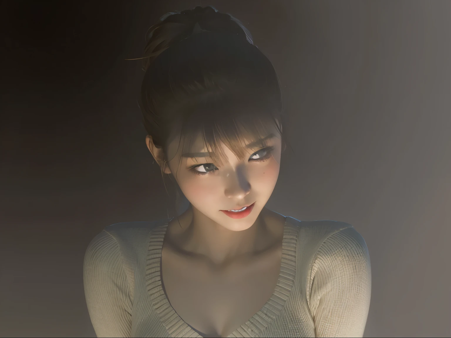 (Detailed CG、Unity、8k wallpaper)、(Very delicate and beautiful)、(masterpiece)、(Highest quality:1.2)、(Ultra-high resolution:1.3)、(Beautiful realistic Asian),Beautiful lighting、Perfect Lightning、Realistic Shadows、Fine skin、Very detailed、Detailed face and eyes、Realistic eyes、Sharp pupils、Huge , In the classroom、School、sunset、Beautiful Face、Blurred Background、(Japanese women)、Glowing Skin、Side Up、Beautiful black hair、Blunt bangs、Japan High School Sailor Uniform、Pleated mini skirt、A kind smile, ((Tabletop, Highest quality)), (Glowing Skin), Cinema Lighting, Physically Based Rendering, Award-winning, Very detailedな肌, Very detailedな顔, Beautiful eyes in every detail, Carl Zeiss 85mm F/1.4, (Cowgirl:1.3), (cumin , Chest and thighs), she&#39;Very cute 16 years old , (Brown Hair, Straight Long Hair, Open your eyes, Round face), Big cleavage, (Sailor blouse, I pulled up my pleated skirt myself:1.3), Watching from afar, (Spread your legs, Focus on the thighs),art、