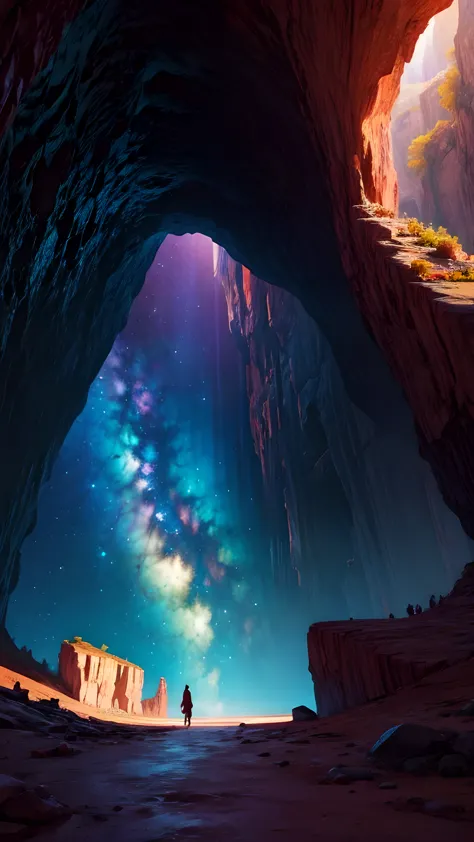 giant cave，beautiful and colorful，masterpiece，best quality，8k