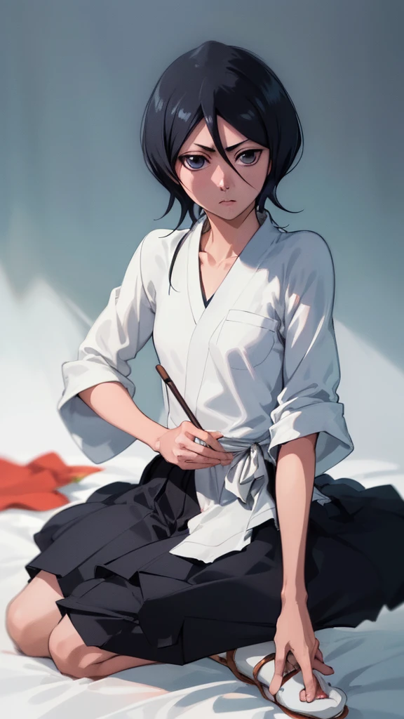 (obra de arte:1.3),(altamente detalhado:1.3),(Alta resolução:1.1),melhor qualidader,Ultra-detalhe, Rukia Kuchiki