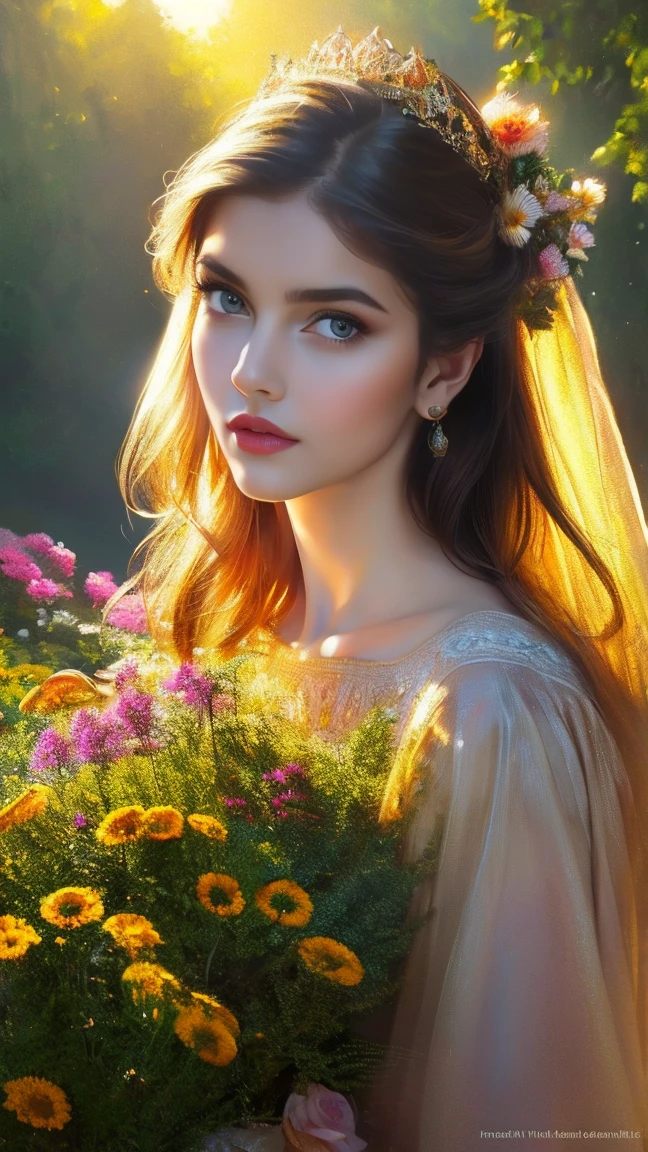 A girl in a garden,half:illustration,beautiful detailed eyes,beautiful detailed lips,Extremely detailed eyes and face,long eyeslashes,High Resolutions,ultra detailed,fotorrealist,vivid colors,bokeh,Portraits,warm tones,soft lighting, (The best quality,4k,8k,High Resolutions,masterpiece:1.2),ultra detailed,(realist,fotorrealist,fotorrealist:1.37),classical,Amazing,beautiful detailed eyes,beautiful detailed lips,Extremely detailed eyes and face,long eyeslashes,oil painting style,Canvas texture,old fashioned dress,Golden lighting,Garden landscape,colorful flowers,romantic atmosphere,vintage colors,soft sunlight,serene expression,elegant pose
INFO
