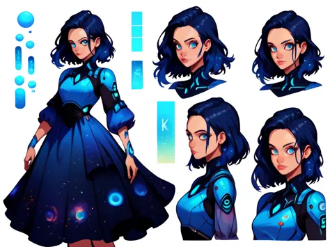 score_9, score_8_above, score_7_above, score_6_above, (character sheet:1), galaxy girl, dress, skirt, by the floating, multicolo...