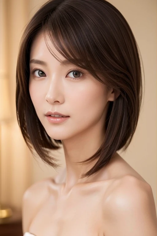 highest quality, Realistic, Perfect Human Anatomy, Very detailed, Very delicate and beautiful, Raw photo, Professional Lighting, Illumination, Depth of written boundary, Single focus, whole body, Skinny Japanese woman, 30-year-old woman, Brown Hair, Small Head, Beautiful Eyes, True Face, Realistic skin, Fine grain, (Fashionable hairstyles: 1.3),