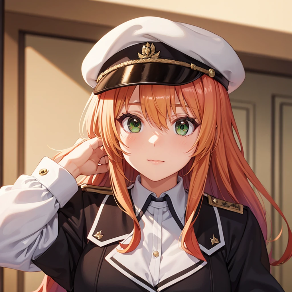 Mary , Blonde Hair , Green Eyes , BC Military Uniform, have ,