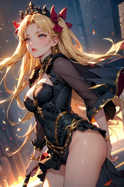 8k high quality, detailed art, blonde、beautiful breasts、 beautiful buttocks、perfect body, dynamic angle, angle from below、bottom...