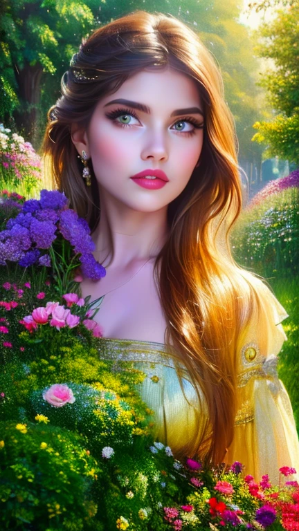 A girl in a garden,half:illustration,beautiful detailed eyes,beautiful detailed lips,Extremely detailed eyes and face,long eyeslashes,High Resolutions,ultra detailed,fotorrealist,vivid colors,bokeh,Portraits,warm tones,soft lighting, (The best quality,4k,8k,High Resolutions,masterpiece:1.2),ultra detailed,(realist,fotorrealist,fotorrealist:1.37),classical,Amazing,beautiful detailed eyes,beautiful detailed lips,Extremely detailed eyes and face,long eyeslashes,oil painting style,Canvas texture,old fashioned dress,Golden lighting,Garden landscape,colorful flowers,romantic atmosphere,vintage colors,soft sunlight,serene expression,elegant pose
INFO
