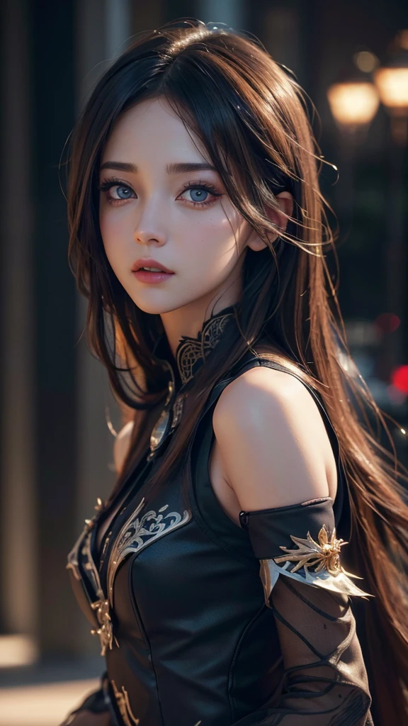 1 girl, beautiful detailed eyes, beautiful detailed lips, extremely detailed eyes and face, long eyelashes, anime style, detailed facial features, detailed clothing, intricate details, dark fantasy, dark magic, evil eye, dramatic lighting, cinematic composition, digital art, (best quality,4k,8k,highres,masterpiece:1.2),ultra-detailed,(realistic,photorealistic,photo-realistic:1.37),HDR,UHD,studio lighting,ultra-fine painting,sharp focus,physically-based rendering,extreme detail description,professional,vivid colors,bokeh