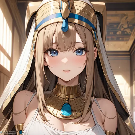 ((highest quality)), ((masterpiece)), (detailed), （perfect face）、the woman who represents tutankhamun in ancient egypt is yuuki ...