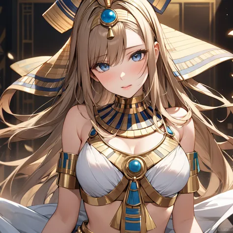 ((highest quality)), ((masterpiece)), (detailed), （perfect face）、the woman who represents tutankhamun in ancient egypt is yuuki ...