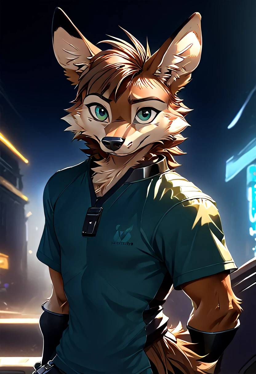 a detailed portrait of Louis, a sexy furry deer with beautiful detailed eyes, beautiful detailed lips, extremely detailed face and features, longeyelashes, beastars inspired character, elegant, flowy hair, graceful pose, dramatic lighting, cinematic angles, vibrant tone, digital painting, 8k,jet set radio/R4:Ridge Racer Type 4 style, high quality