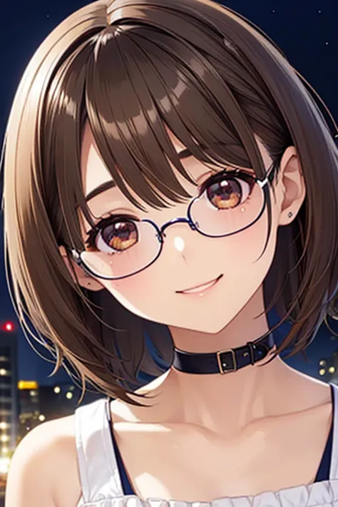 anegasaki nene、shiny brown hair, short hair, (beautiful brown eyes、sparkling eyes, fine grain)、smile、ultra-detailed eyes、highly ...