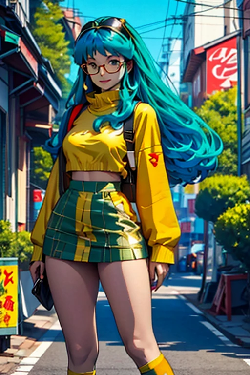 Highest quality、masterpiece、High sensitivity、High resolution、Detailed Description、Slender women、Glasses、Lum-chan Cosplay、