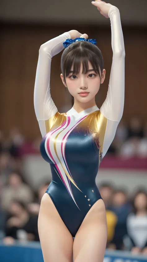 ((indoor, 新gymnastics competition venues, gymnastics competition venues:1.3)), (highly detailed skin, beautiful realistic face, ...