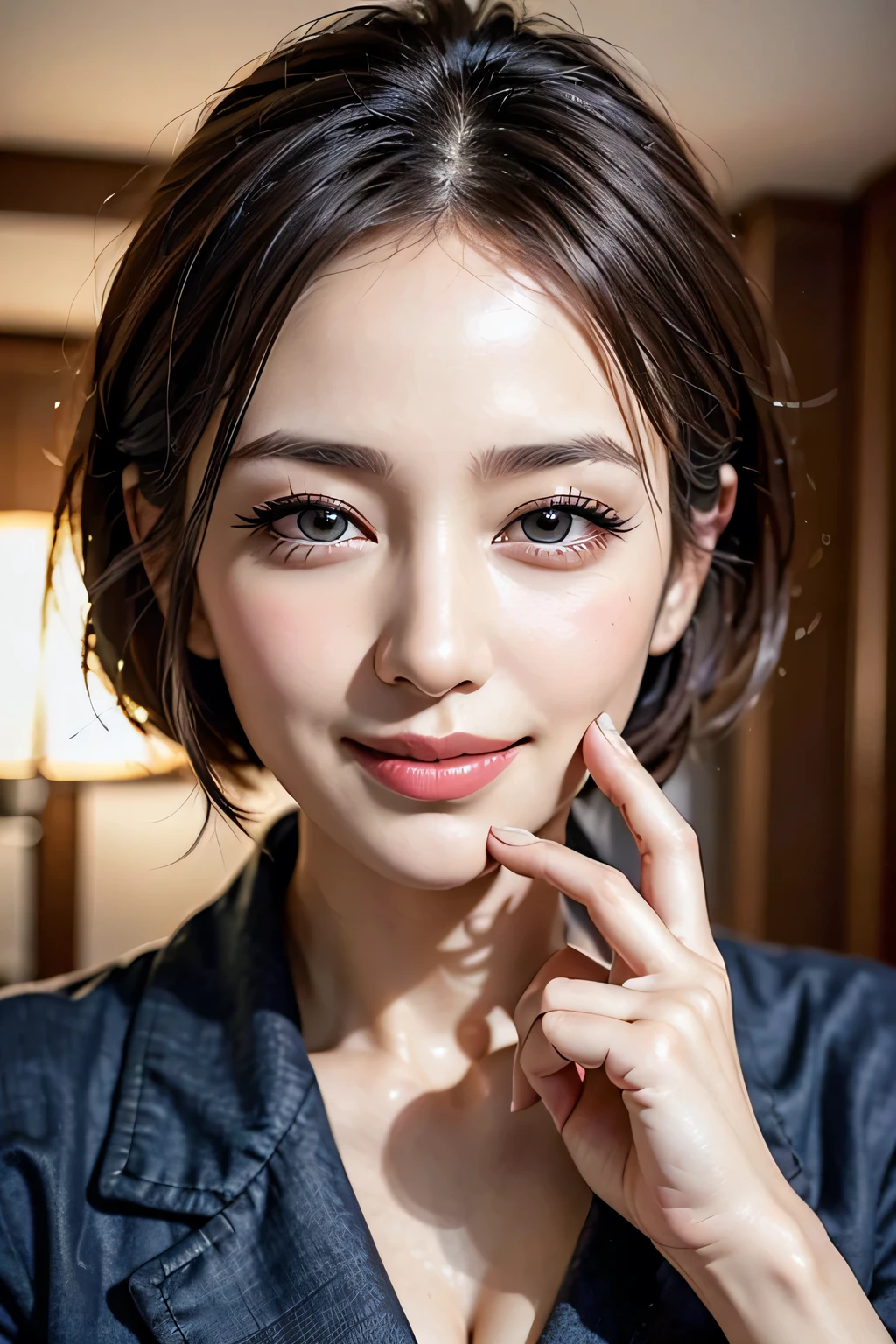 Tabletop, Highest quality, Very detailed, Shine, Shine光, Ray Tracing, hard diskR, Written boundary depth, (Perfect Face, Detailed face, Beautiful Eyes,Perfect hands,Perfect Fingers), 8k,hard disk,Ultra-realistic faces,Ray Tracing,Perfect lighting,Highest quality, Very detailed, Shine目, (Looking at the audience,smile with open mouth:1.1), ((1 girl)), (Mature Woman:1.4), chic,
1 girl,alone, Upper Body, (Police uniform), smile