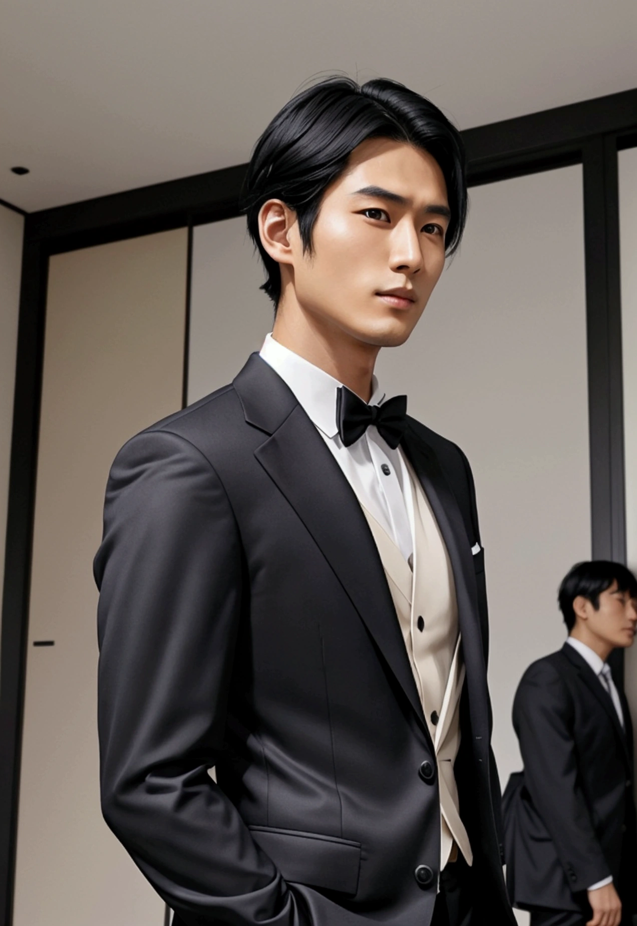 Black Hair、30th Generation、Japanese men、A face that suits a suit