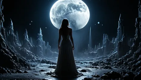 goddess,are standing, moonlight confession, i am on the moon、i asked if you still needed me. she said that i was not used to dea...