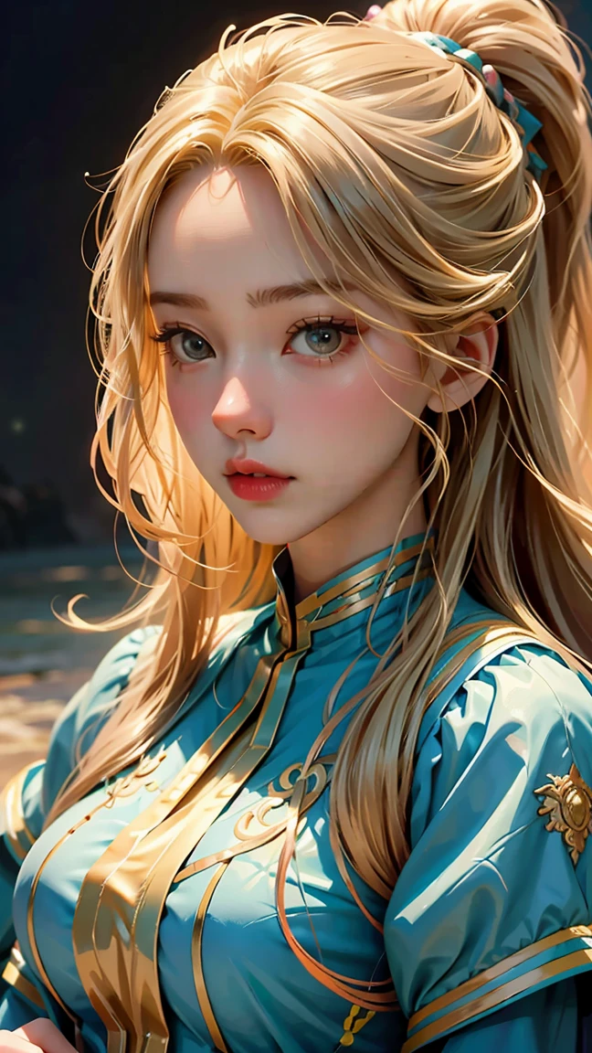 a close up of a woman with long blonde hair holding a cell phone, inspired by Magali Villeneuve, fantasy art portrait, fantasy portrait art, detailed matte fantasy portrait, alice x. zhang, fantasy portrait, epic fantasy art portrait, beautiful fantasy art portrait, magali villeneuve', graphic artist magali villeneuve, fantasy genre portrait, epic fantasy digital art style