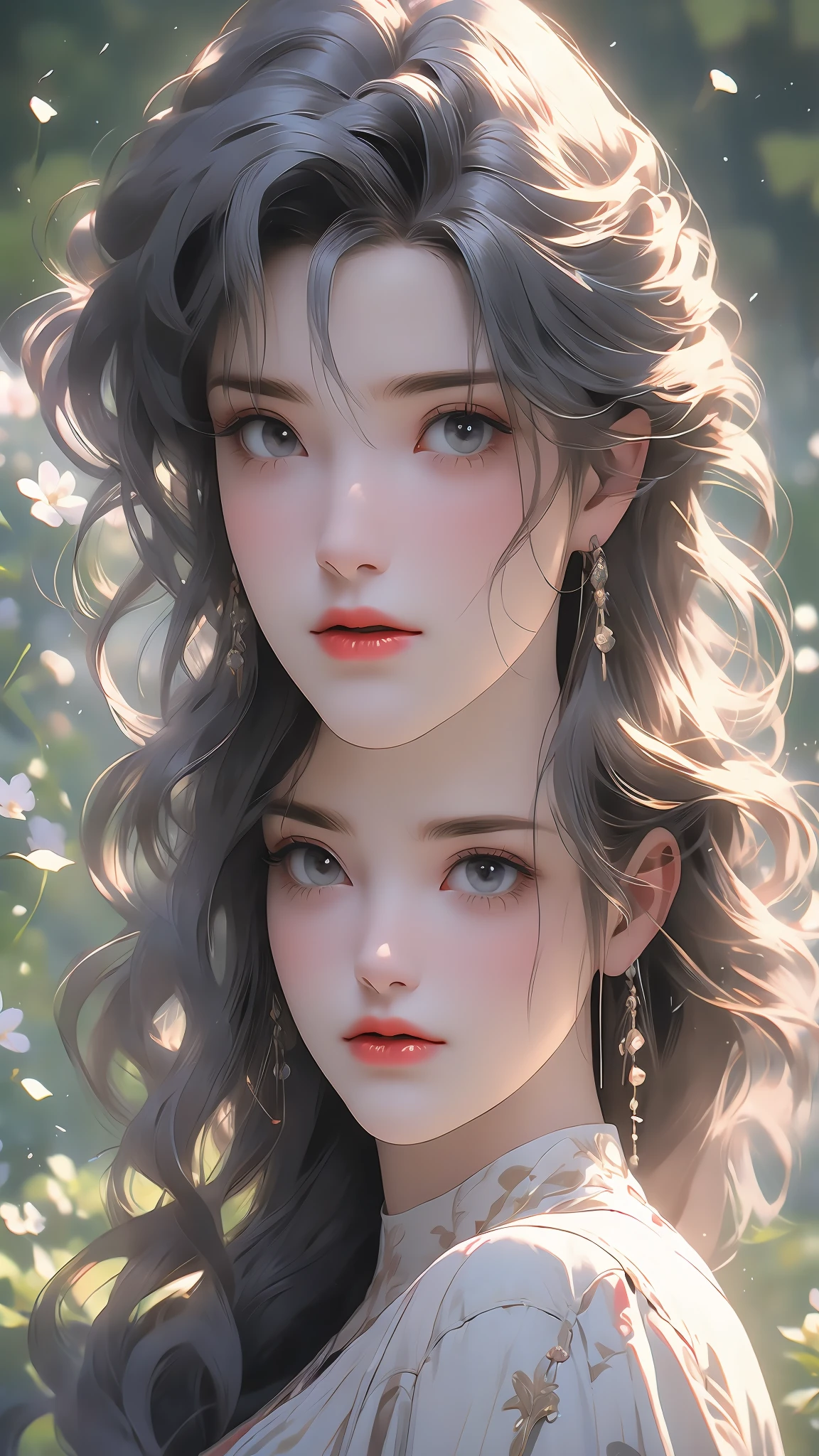 (best quality, 8k: 1.2), super detailed, realistic : 25 ans, fille sur la pelouse, nature, messy hair, cheveux courts, sky light and shadow images net bag