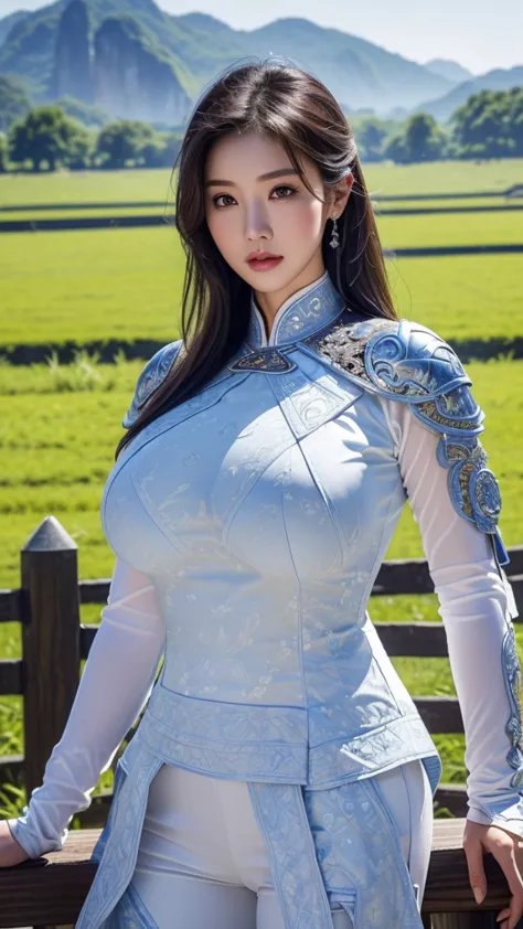 (1 female)), ((16k)), mature woman, (((attractive asian model:1.0))),((beautiful asian model))、(((ao dai)))、(((vietnamese nation...