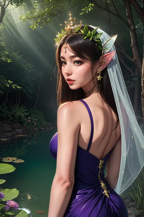 large bust,(fairy:1.2),(high resolution,best quality,like a dream,obsessed,in the forest,fairy),(vibrant colors,extremely detail...