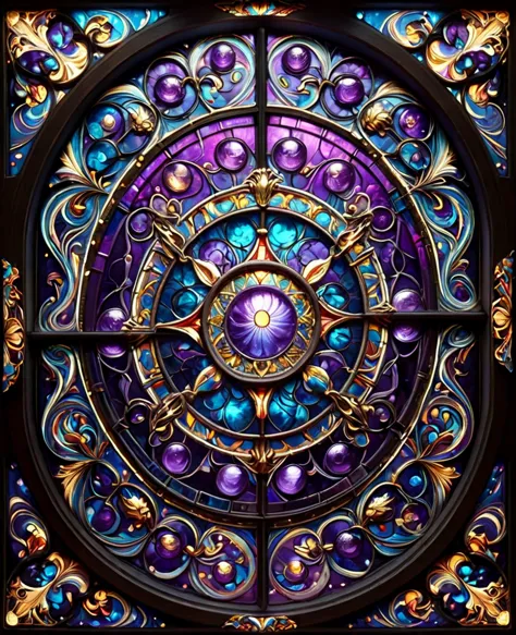 a picture of a stained glass window, intricate art, vector art, by mario dubsky, stained glass art, amethyst stained glass, deta...