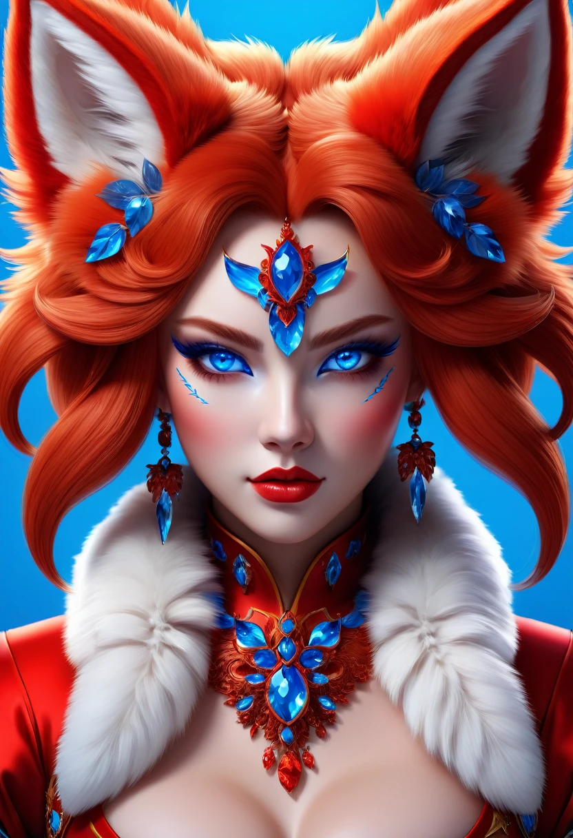 Anthropomorphic kitsune-satyr dutchess. red fur. Crystal blue eyes. Official Art – An Award-Winning Digital Masterpiece In 4K Ultra HD, Extreme Detail And Intricate Realism. Symmetrical Face. This bright and colorful Concept Art Brought To Life By The Hands Of Artists Like Wlop & Artgerm In A Stunning 2D Vector Illustration. Background Is A Panoramic Vista.
